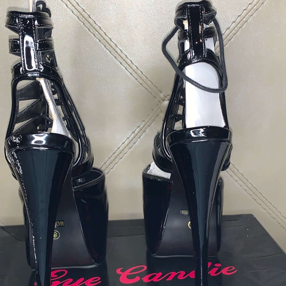 Eye Candie Black Pump Heels